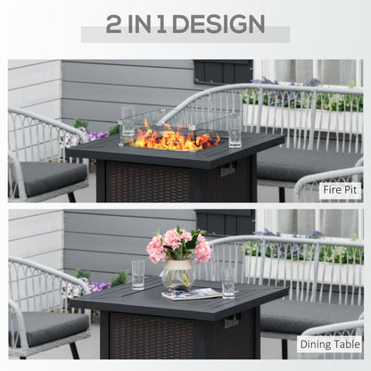 Table foyer propane 32 po, 50 000 BTU — acier