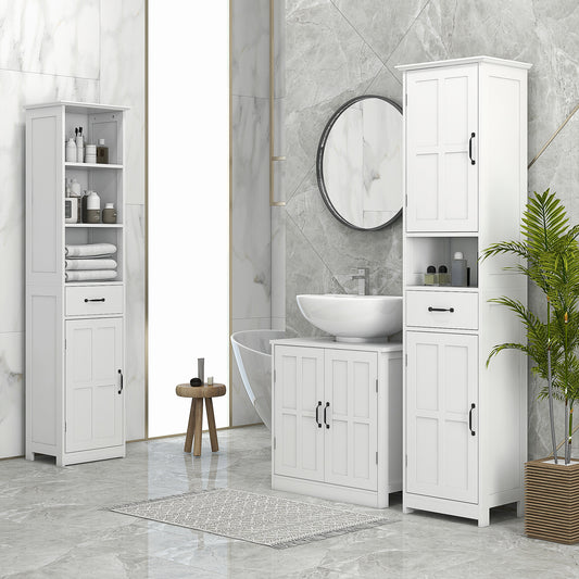 Meuble sous-lavabo double porte avec tablette ajustable