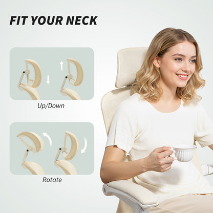 Chaise de bureau ergonomique avec support lombaire ajustable et appui-tête