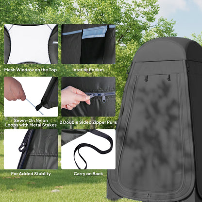 Tente de douche escamotable avec sac de transport