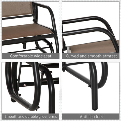 Chaise balançoire d'extérieur à glissement en acier