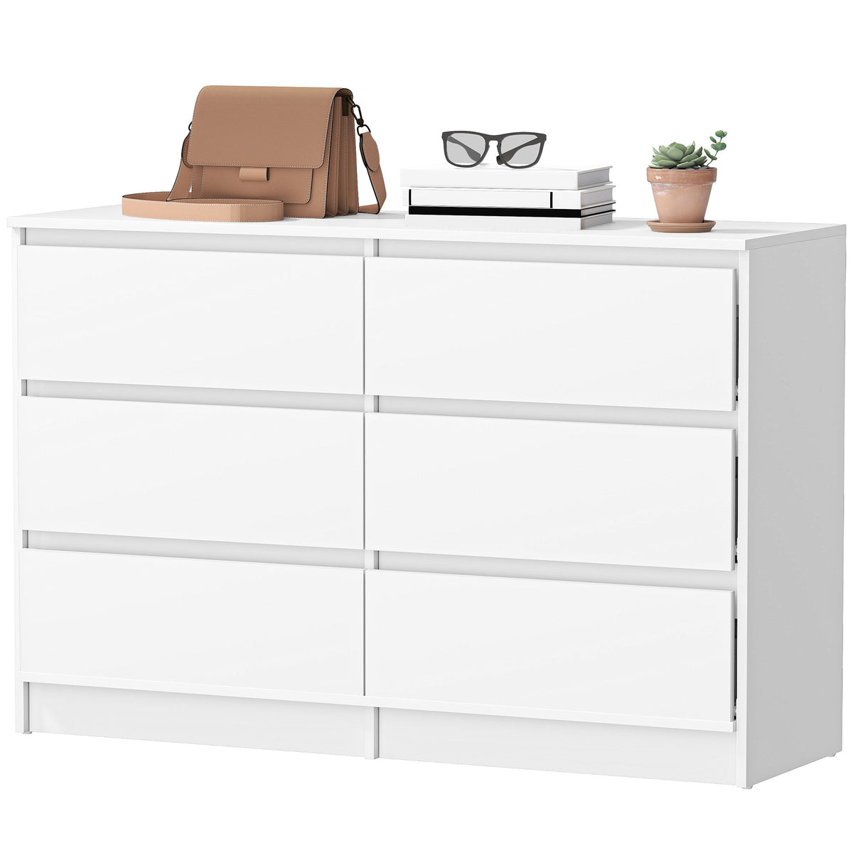 Commode moderne six tiroirs pour chambre et salon