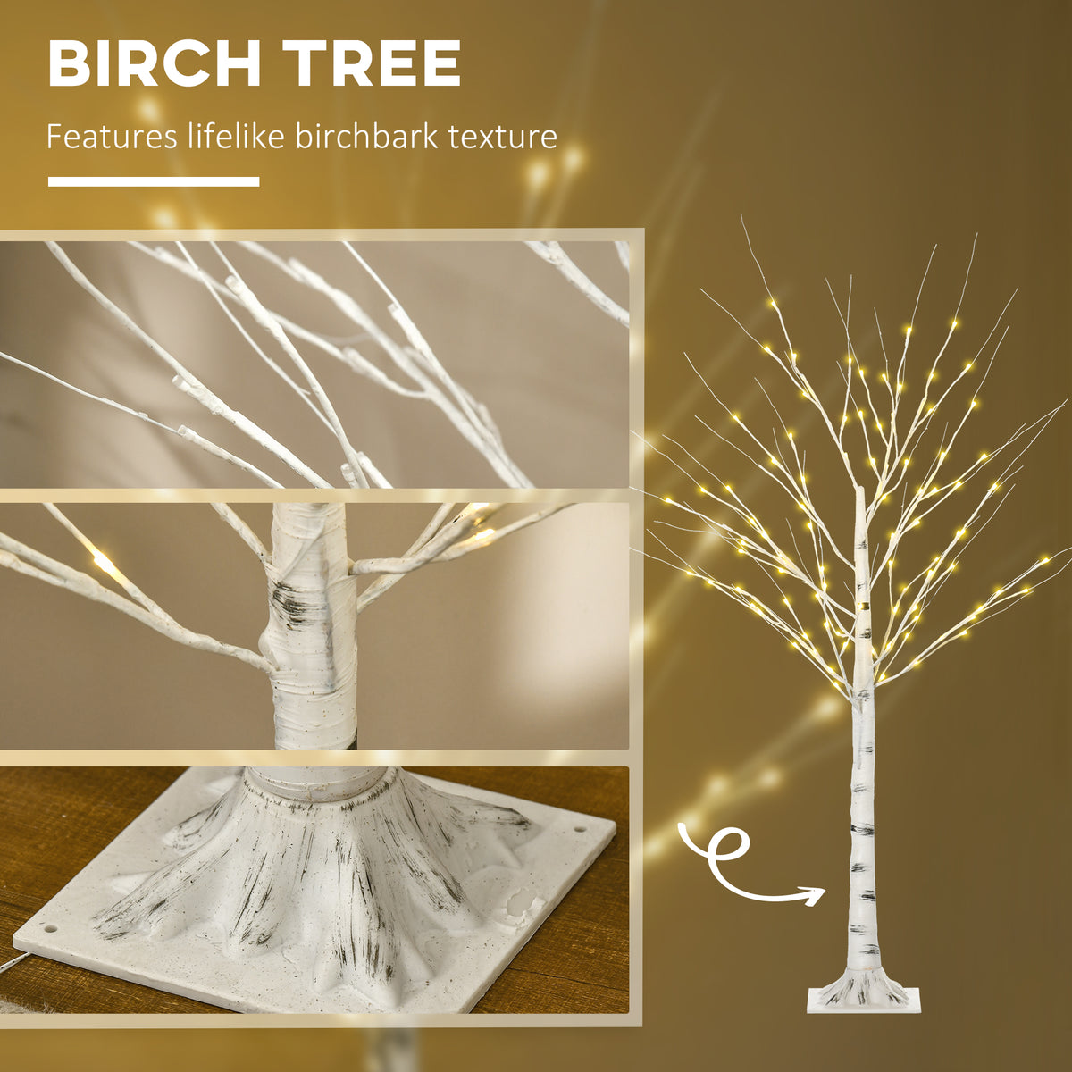 Sapin lumineux 150cm 58 DEL modes ajustables
