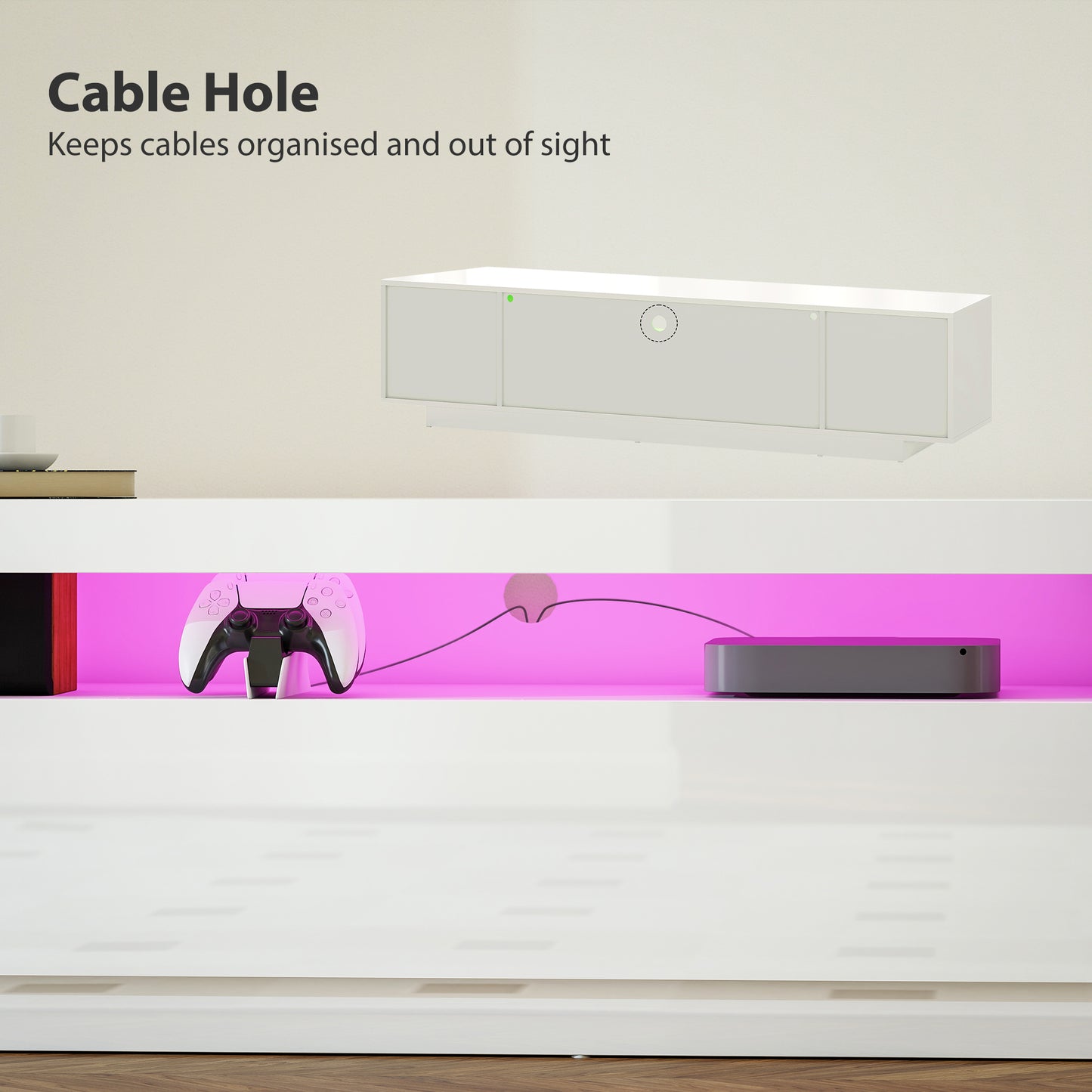 Meuble télé DEL RGB pour téléviseur 65-85 po