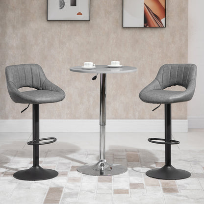 Tabourets de bar pivotants hauteur ajustable ensemble de 2