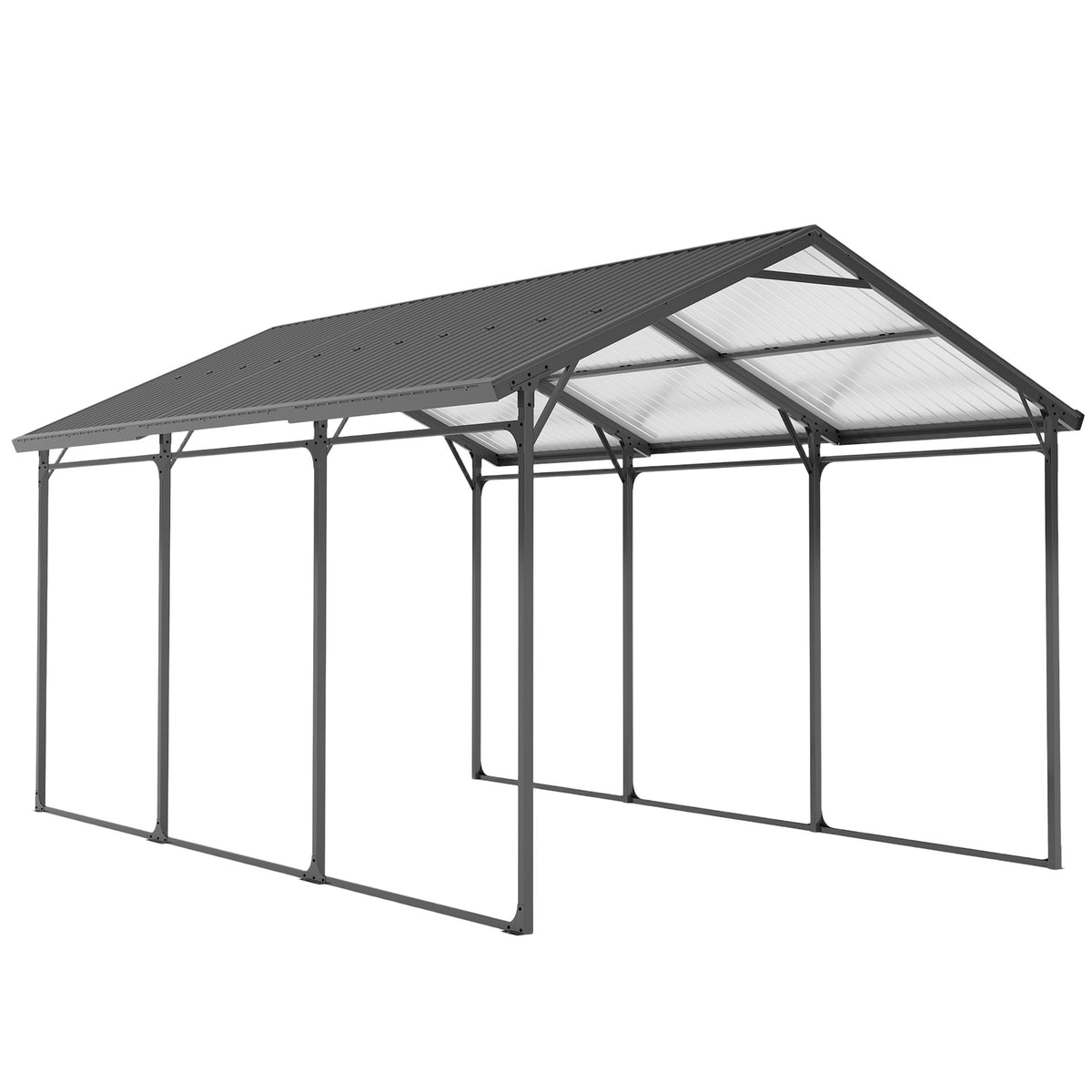 Carport métallique 3 x 4.5 m armature renforcée