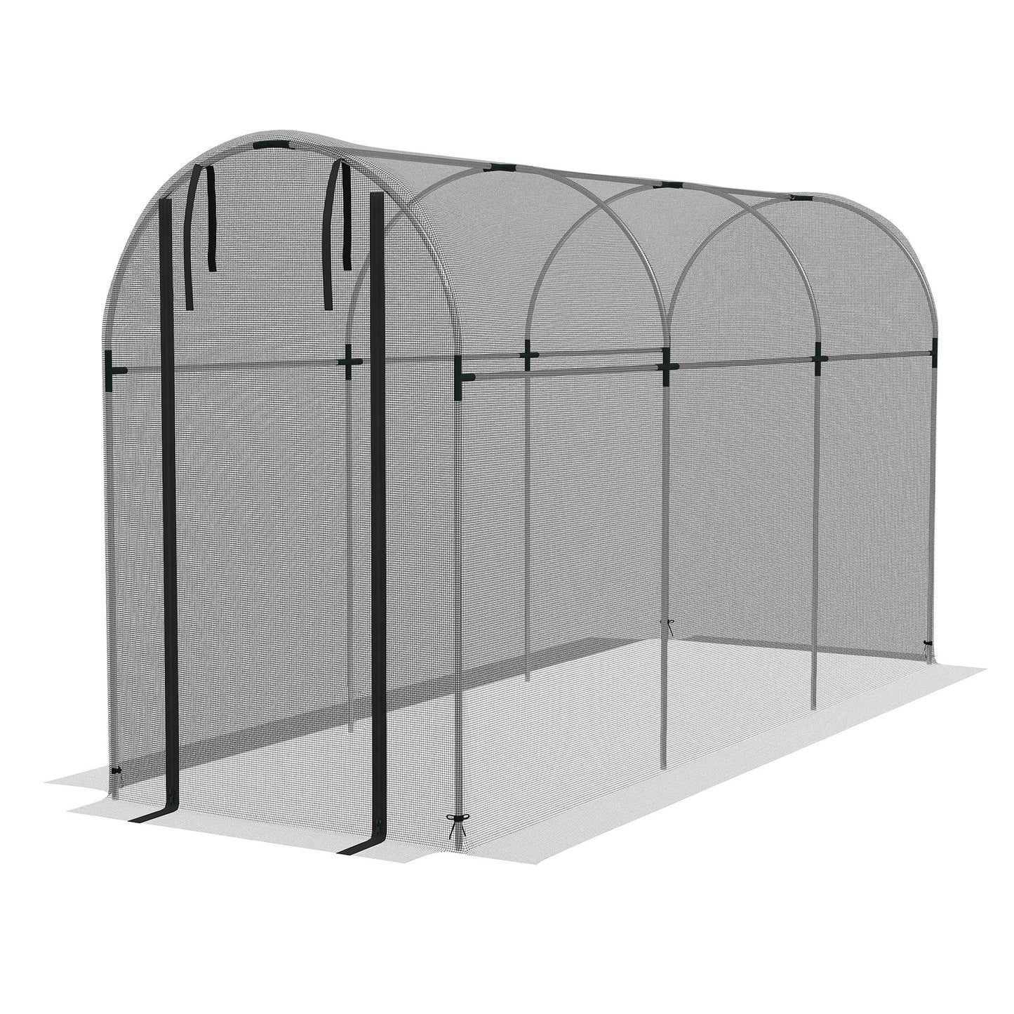 Cage de protection pour cultures avec porte zippée 122 x 244 cm