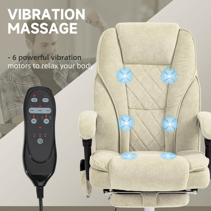 Chaise bureau massage inclinable avec repose-pieds ajustable