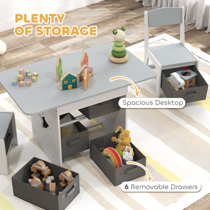 Ensemble table et chaises pour enfants — Lot de 3
