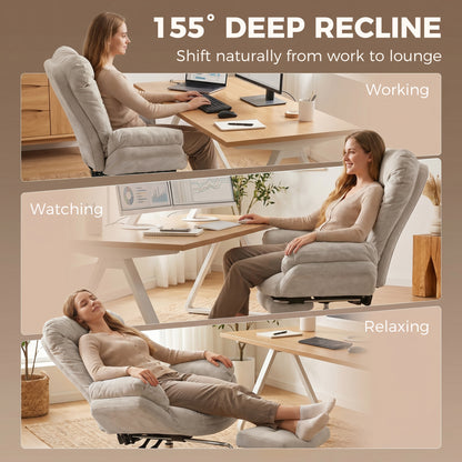 Chaise de bureau criss-cross grand confort avec repose-pieds