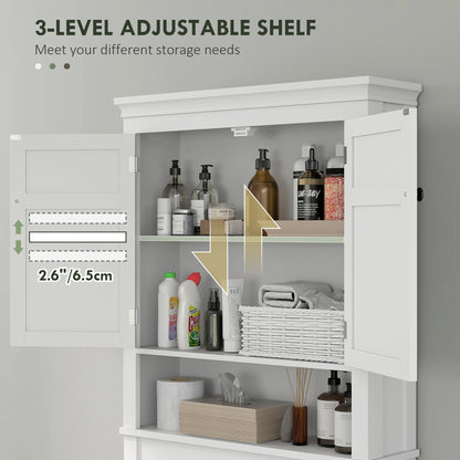 Armoire de salle de bain 3 niveaux au-dessus des toilettes