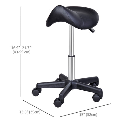 Tabouret selle ergonomique pivotant à roulettes