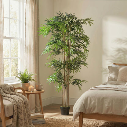Arbre de bambou artificiel à huit troncs