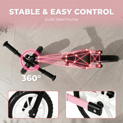 Vélo d'équilibre pour tout-petits avec roues lumineuses