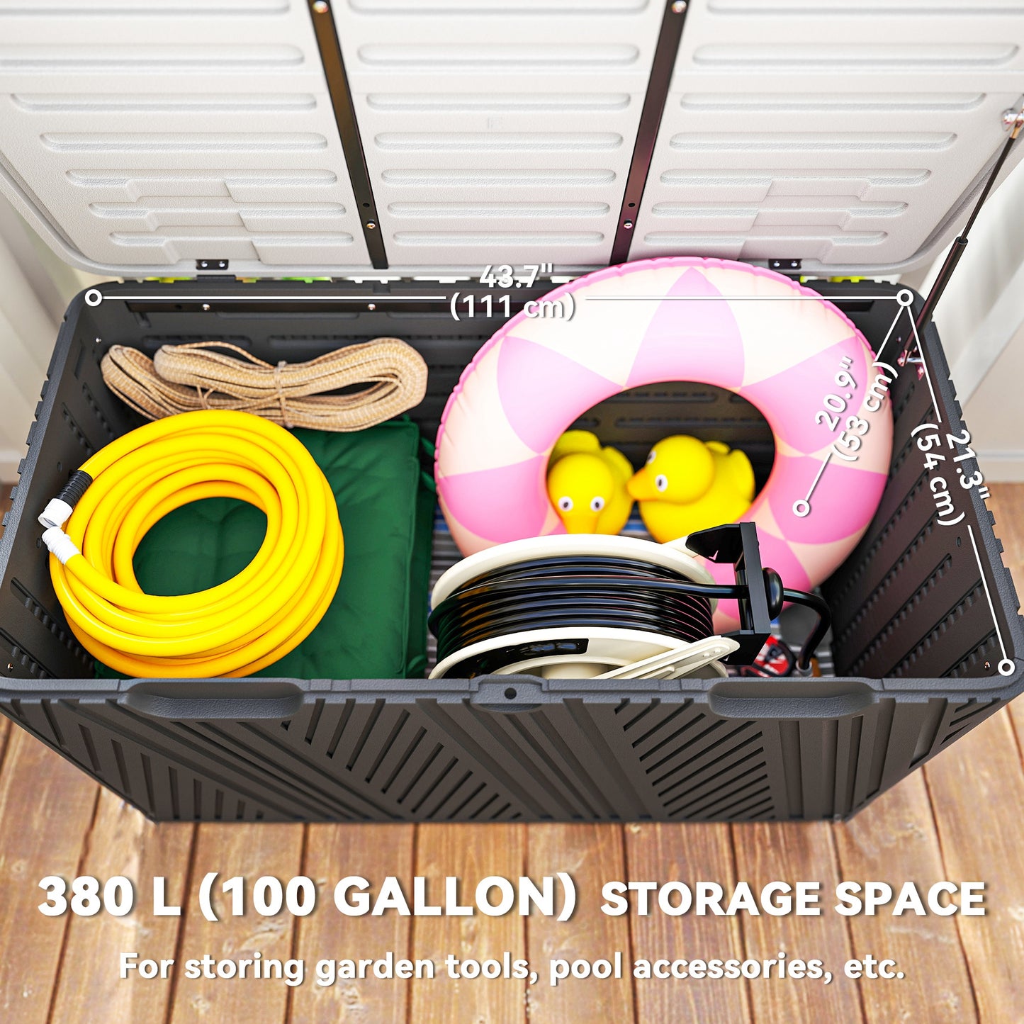 Coffre de rangement extérieur HDPE 380 L