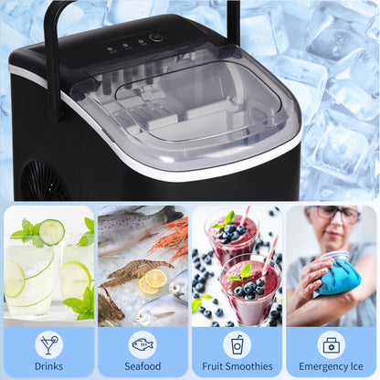 Machine à glace compacte avec poignée 26 lb/24 h