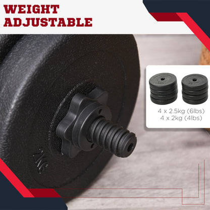 Ensemble d'haltères ajustables 2 x 10 kg