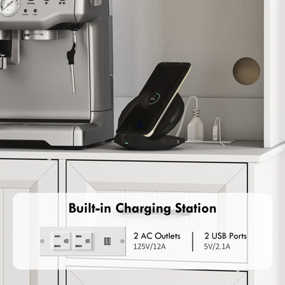 Armoire de cuisine avec station de recharge 180 cm