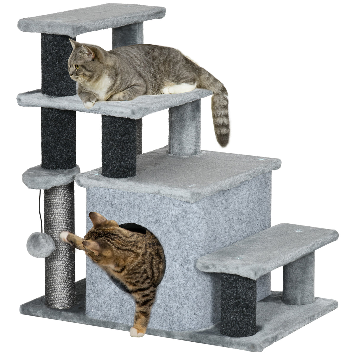 Escaliers pour chat avec griffoir et condo