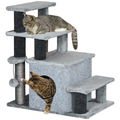 Escaliers pour chat avec griffoir et condo