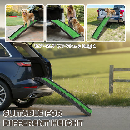 Rampe pliable pour chien 150 cm surface gazonnée