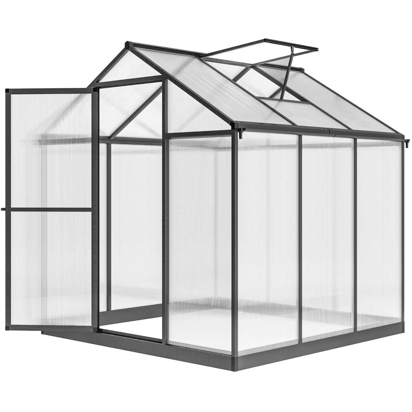  Greenhouse 183x189x195cm Polycarbonate Aluminum with Ventilation
