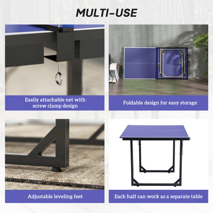 Table de ping-pong pliante compacte multiusage 6x3pi