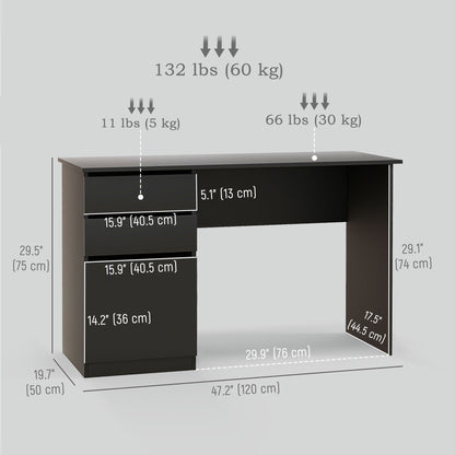 Bureau informatique avec tiroirs et armoire