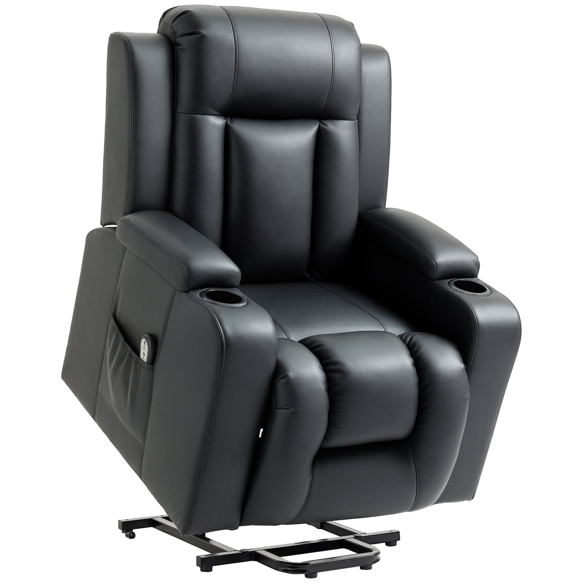 Fauteuil releveur électrique inclinable en cuir synthétique