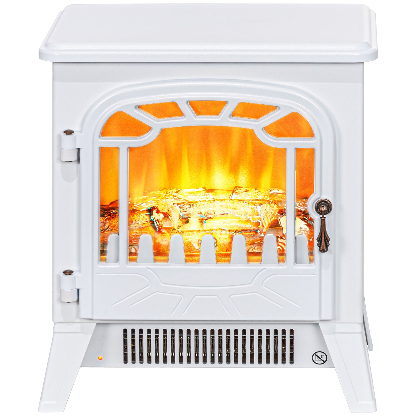 Poêle cheminée électrique sur pied avec effet flamme