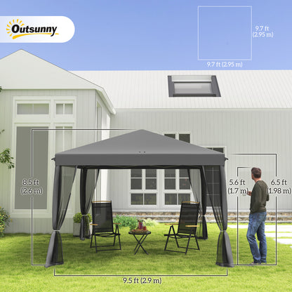 Tente pliable 10x10 pieds avec parois maillées