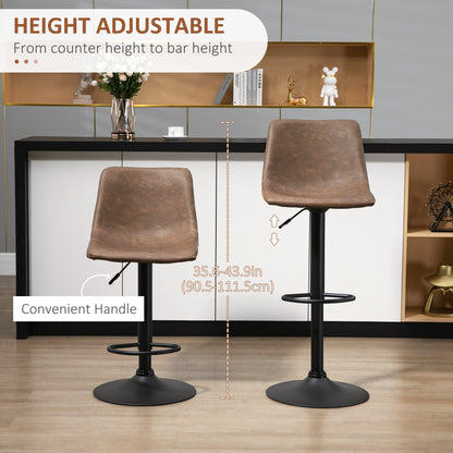 Tabourets de bar ajustables pivotants ensemble de 2