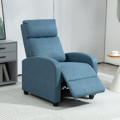 Fauteuil inclinable manuel rembourré lin pour salon
