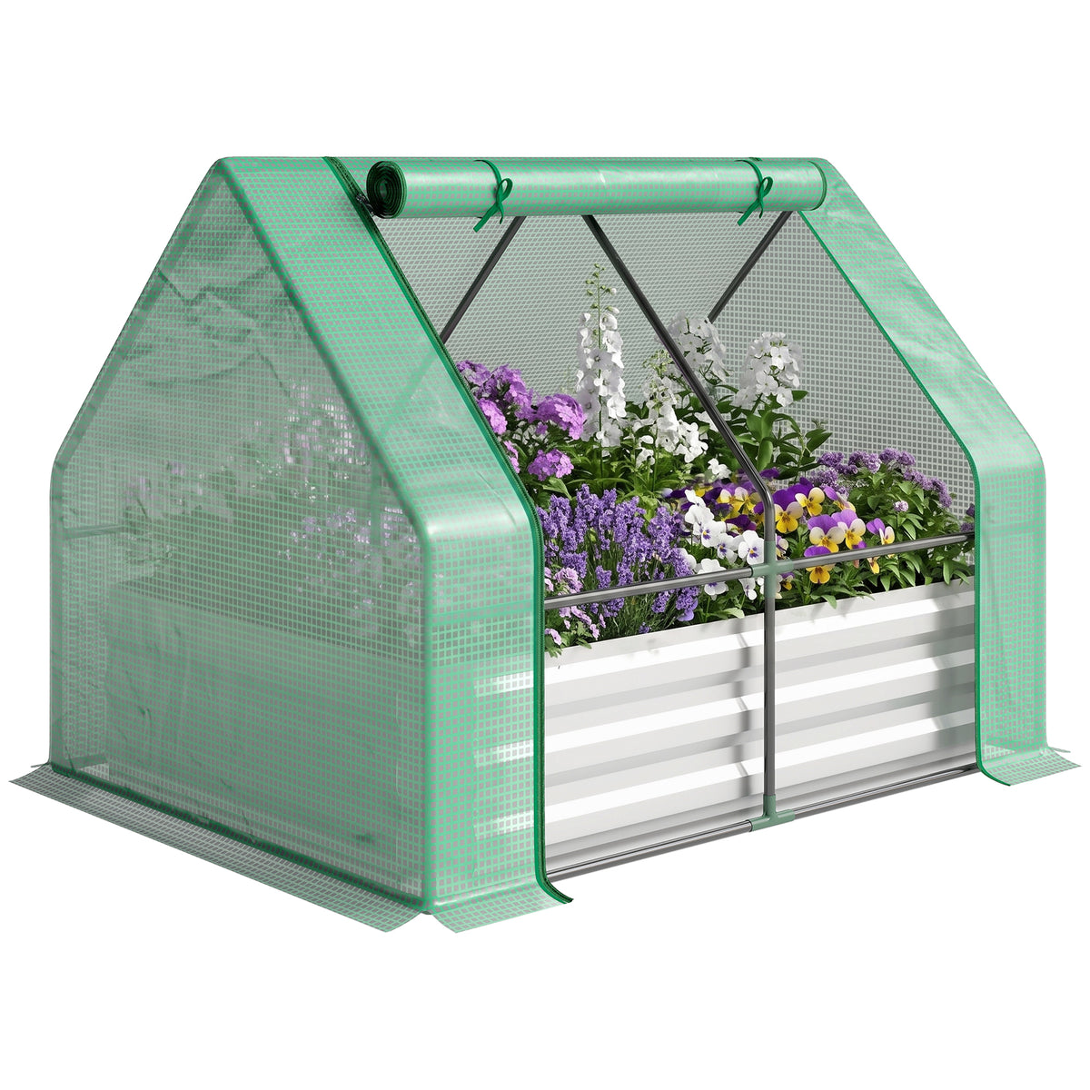 Jardinière surélevée acier serre — gris