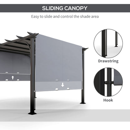 Pergola de patio avec toit coulissant 3 x 3 m
