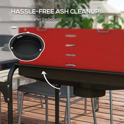 Barbecue au charbon portable avec hauteur ajustable