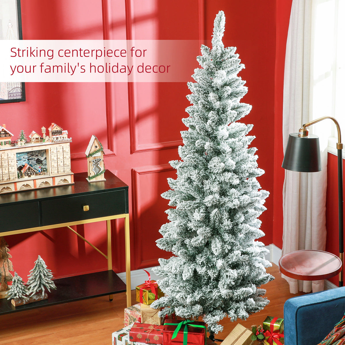 Arbre de Noël crayon floqué