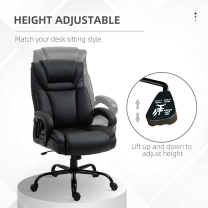 Chaise de bureau ergonomique haute en similicuir 181 kg
