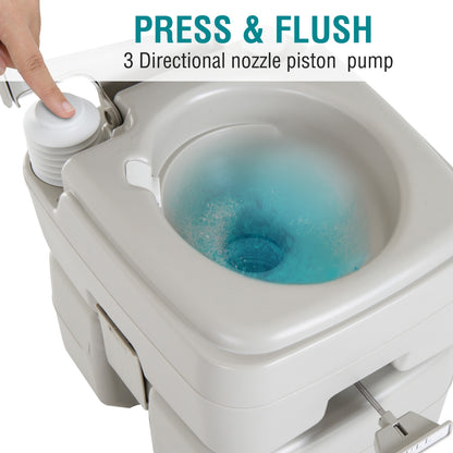 Toilette portable de camping avec chasse d'eau 20 L