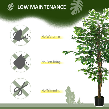 Arbre artificiel ficus 152 cm plante décorative avec pot