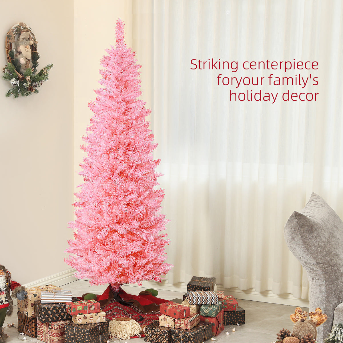 Sapin Noël Artificiel Mince 6 pi — Vert