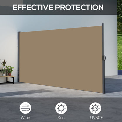 Auvent rétractable latéral 4m x 1,8m pour terrasse