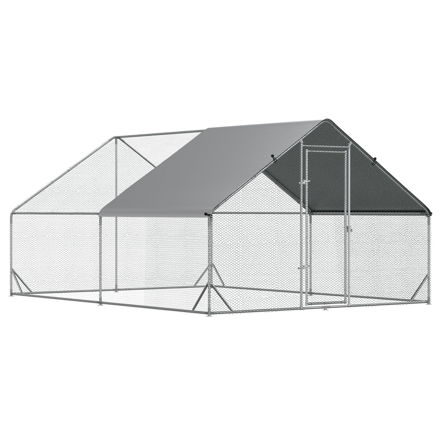 Enclos pour poules extérieur avec toit 3,0 x 4,0 x 2,0 m