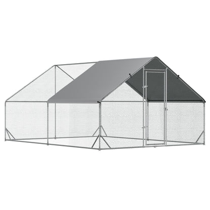 Enclos pour poules extérieur avec toit 3,0 x 4,0 x 2,0 m