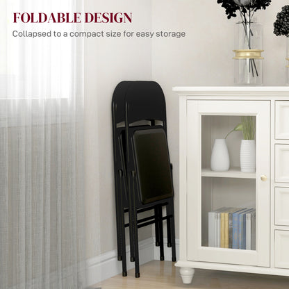 Chaises pliantes rembourrées en similicuir — lot de 2