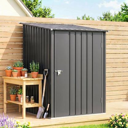 Remise de jardin en acier galvanisé avec porte verrouillable