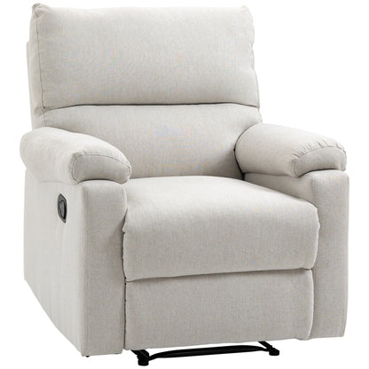 Fauteuil inclinable manuel avec repose-pieds en lin