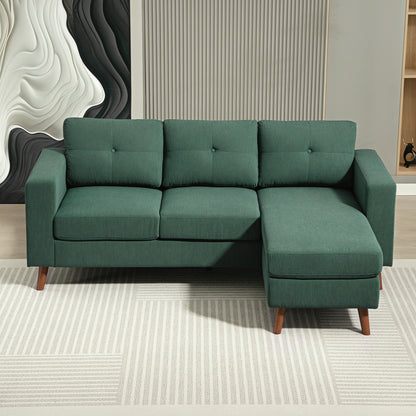 Sofa sectionnel en velours côtelé avec chaise longue réversible