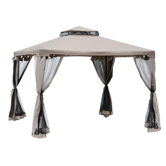 Gazebo de Patio 10x10 Pieds Toit Double