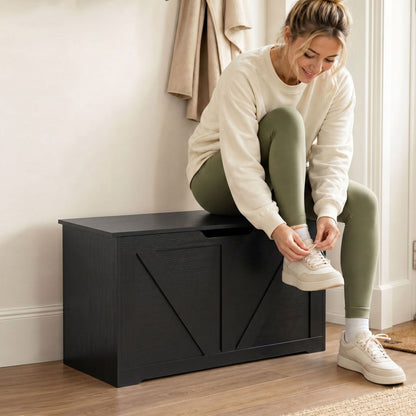 Coffre de rangement rustique 80 cm